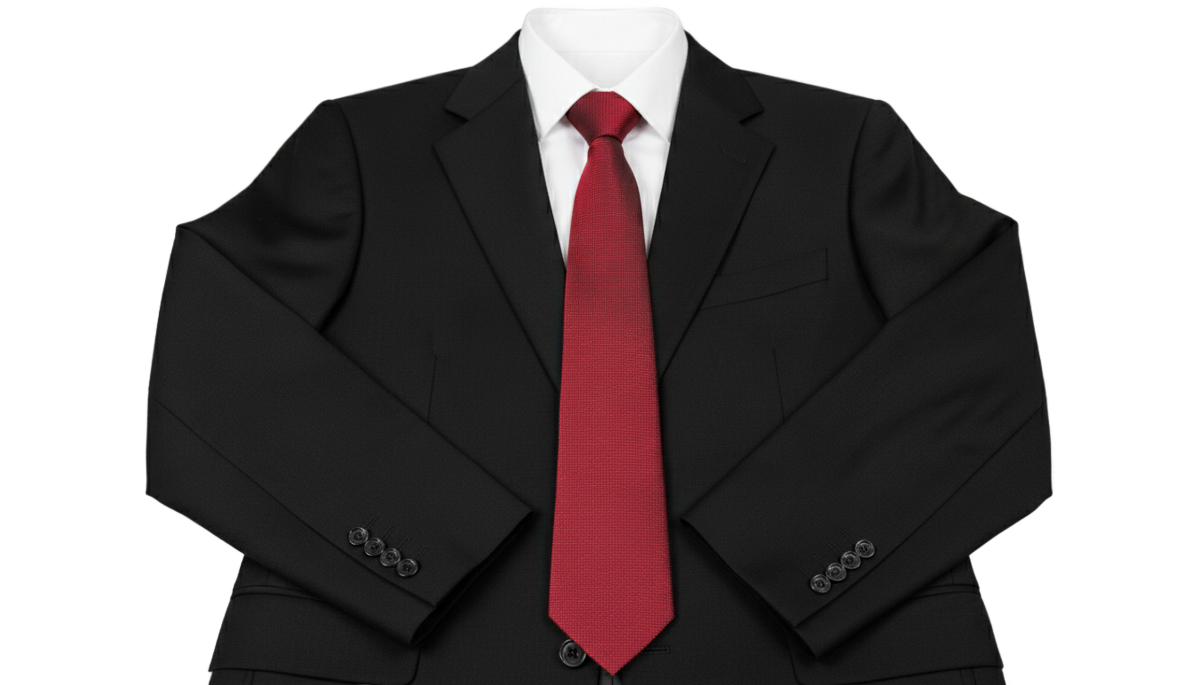 black coat red tie png PNG transparent background