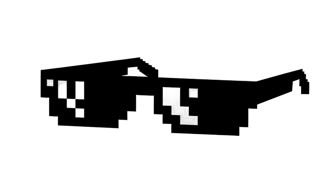 pixelated sunglasses png PNG transparent background