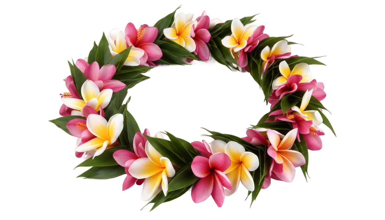 hawaii necklace png PNG transparent background