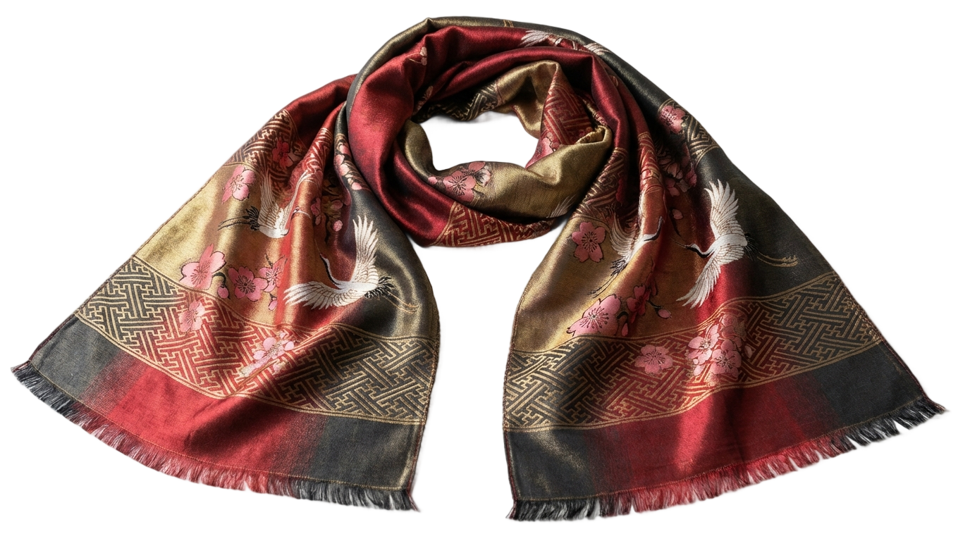 asian scarf png PNG transparent background