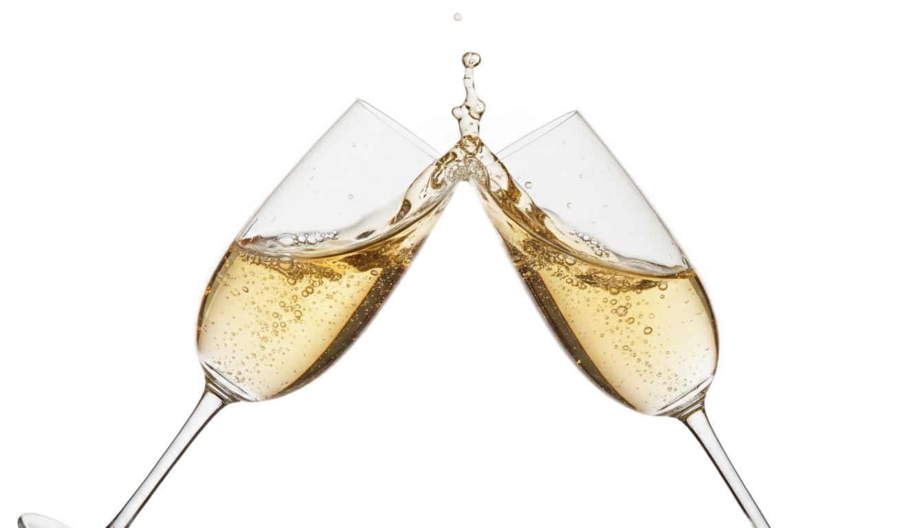 champagne glasses clinking png PNG transparent background