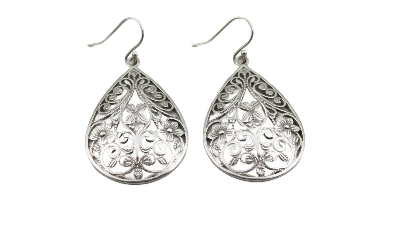 png silvostyle earrings PNG transparent background