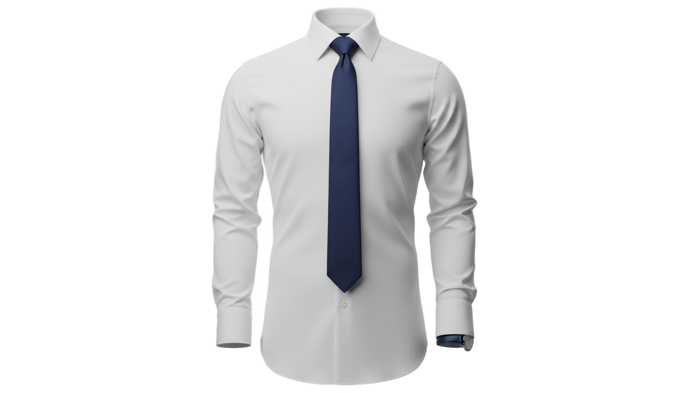 white shirt with blue tie png PNG transparent background