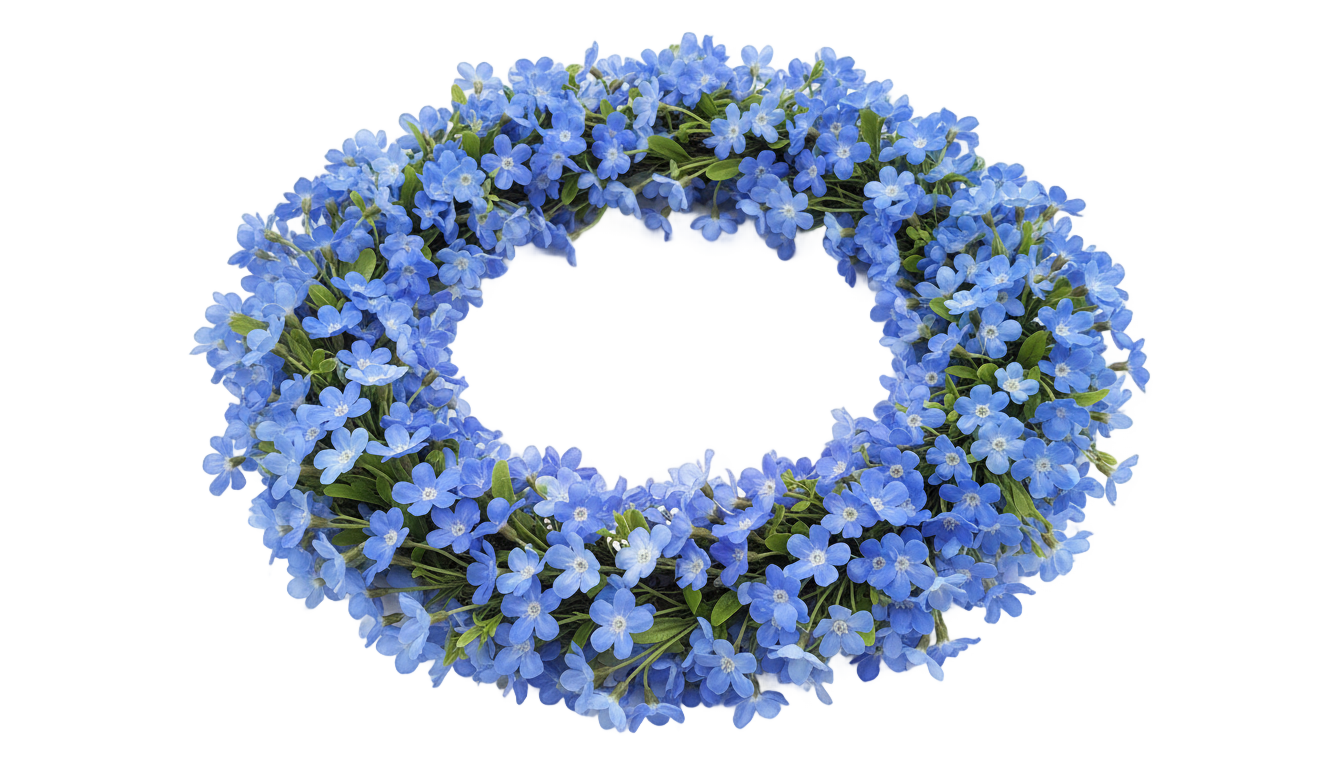 blue flower crown png PNG transparent background