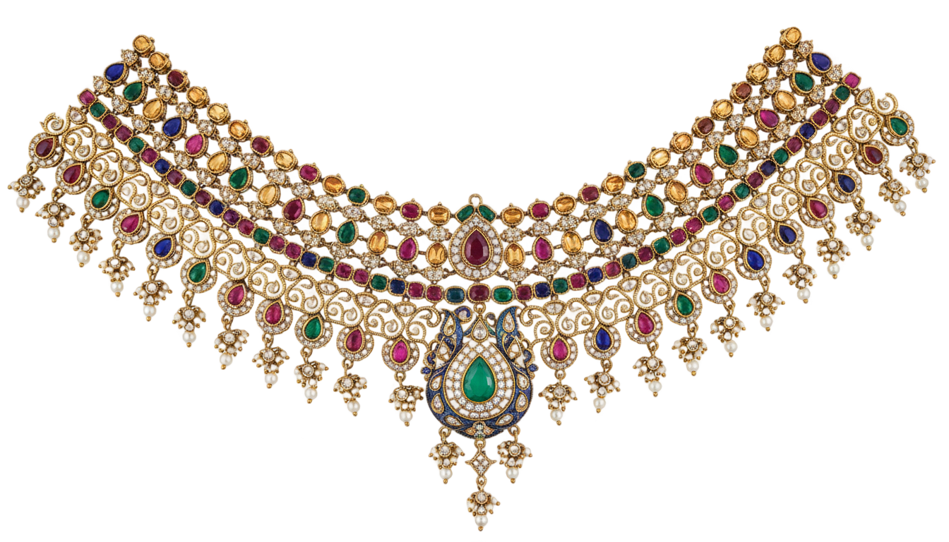 indian necklace png PNG transparent background