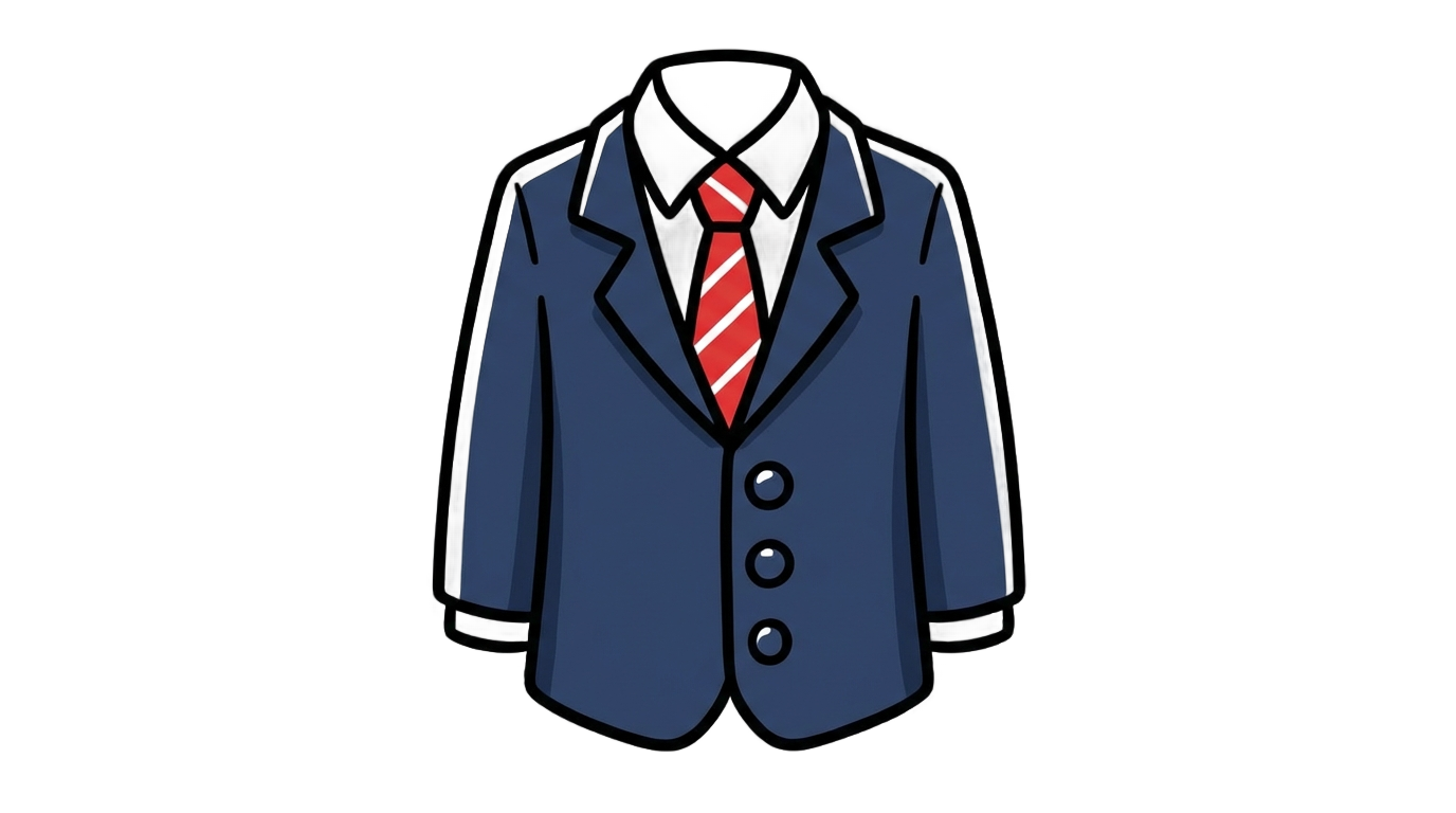 cartoon suit and tie png PNG transparent background