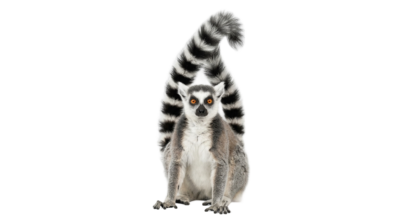 ring tailed lemur png PNG transparent background