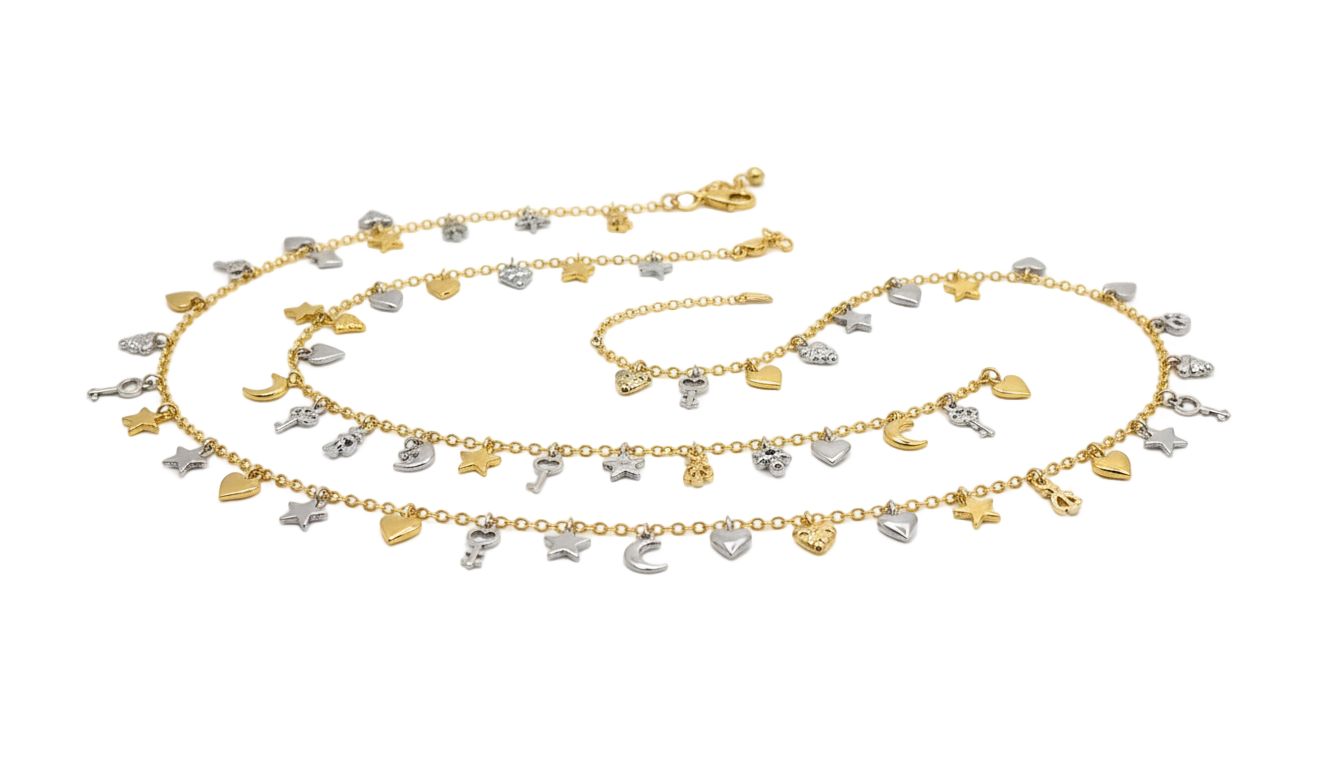 charm necklace png PNG transparent background