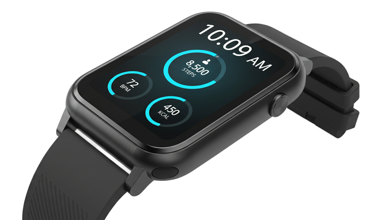black smart watch png PNG transparent background