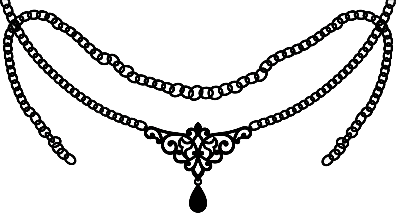 necklace silhouette png PNG transparent background