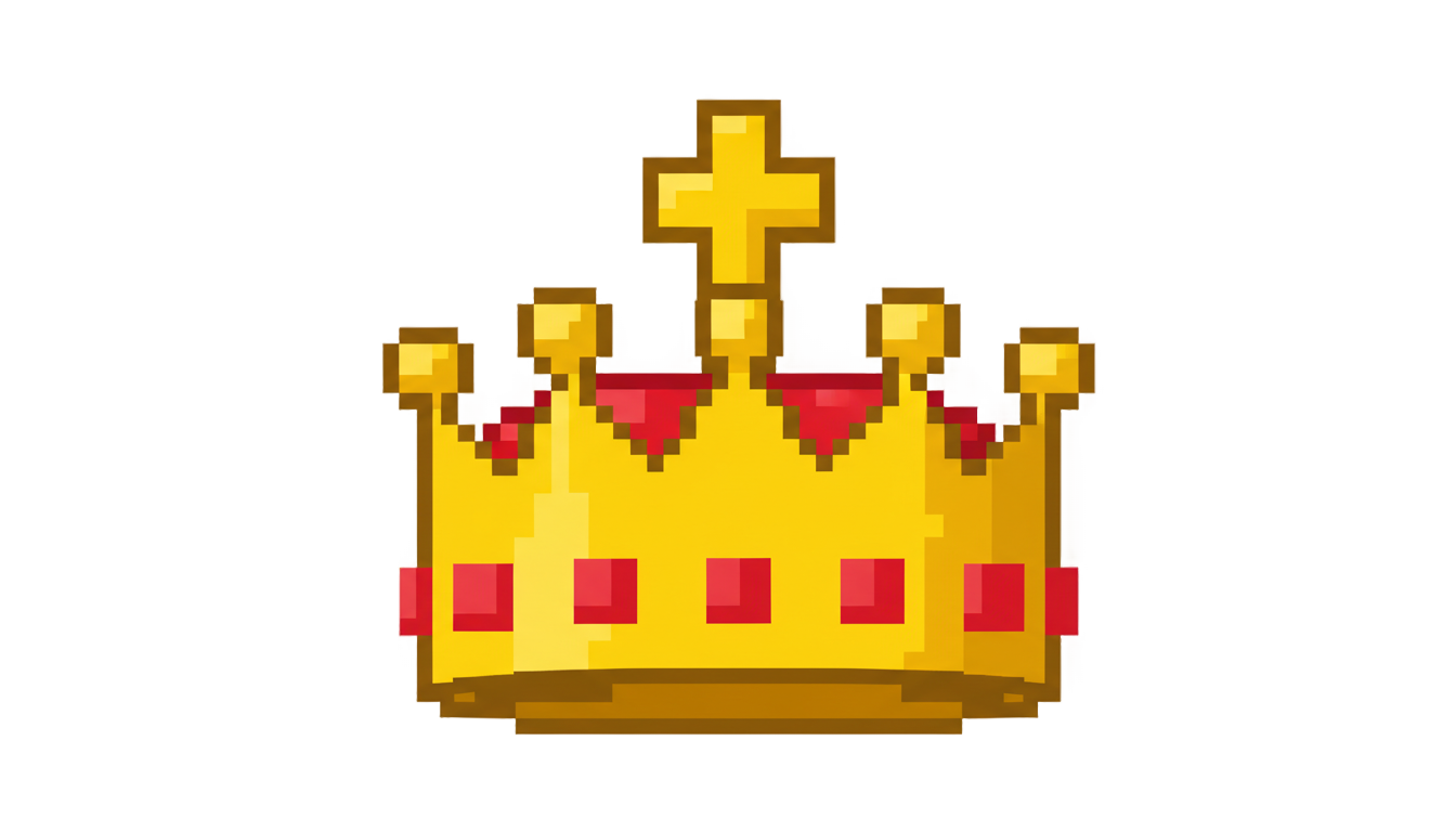 pixel crown png PNG transparent background