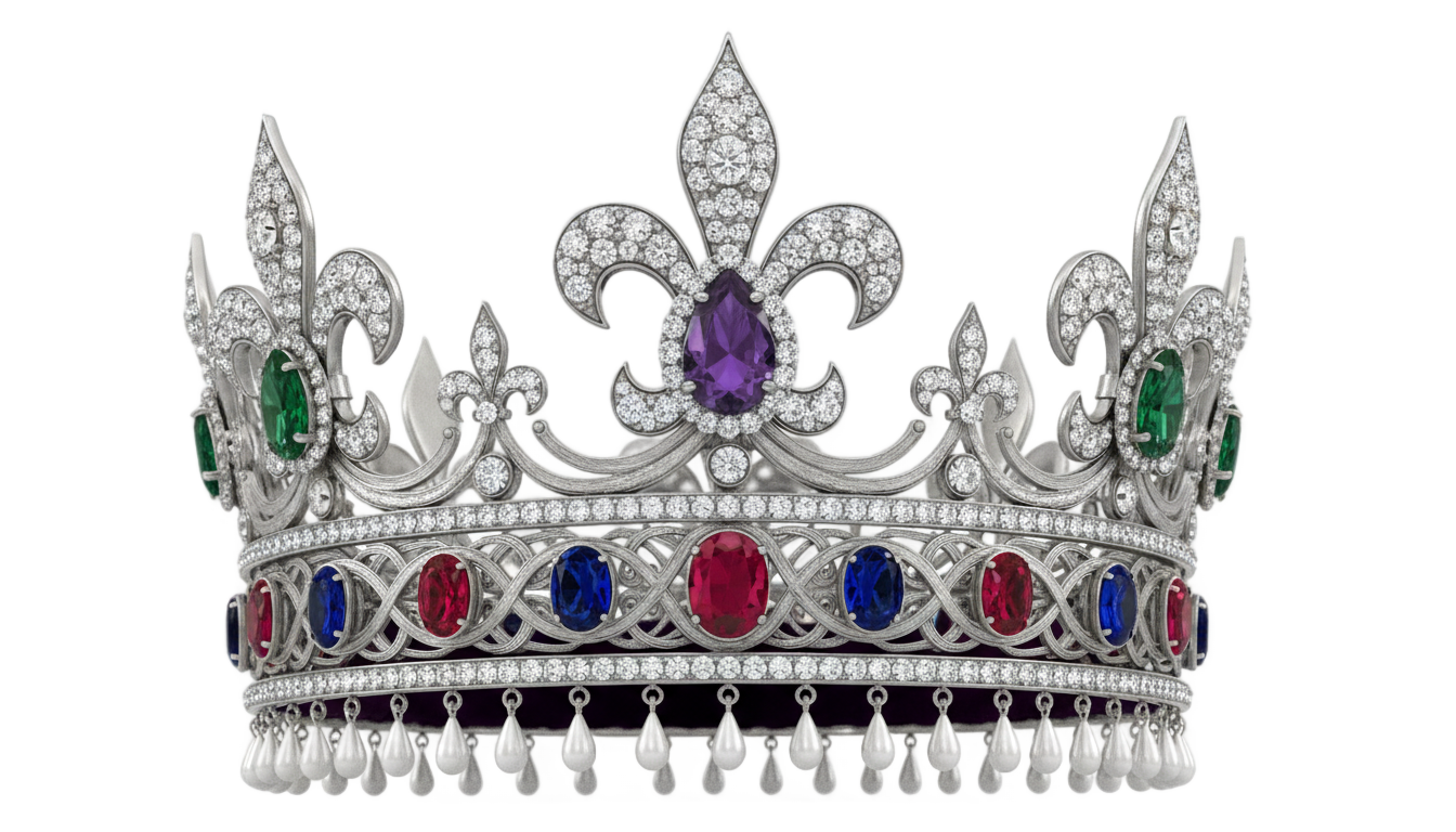 silver crown png PNG transparent background