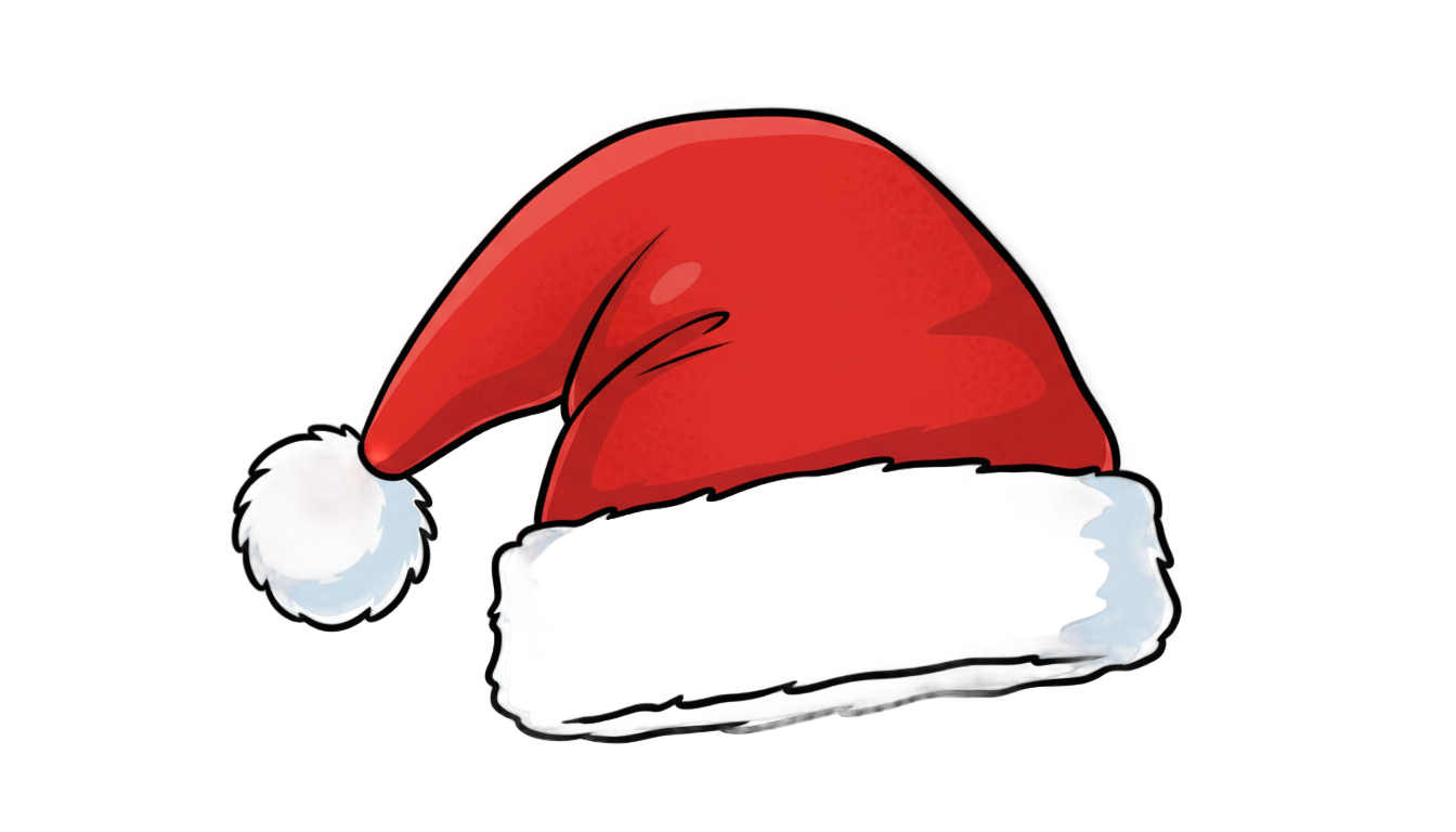 cartoon santa hat png PNG transparent background