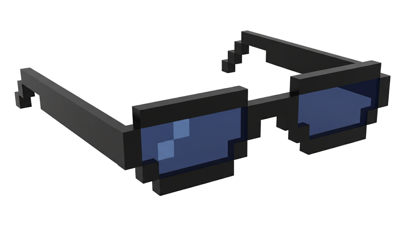 pixel sunglasses png PNG transparent background