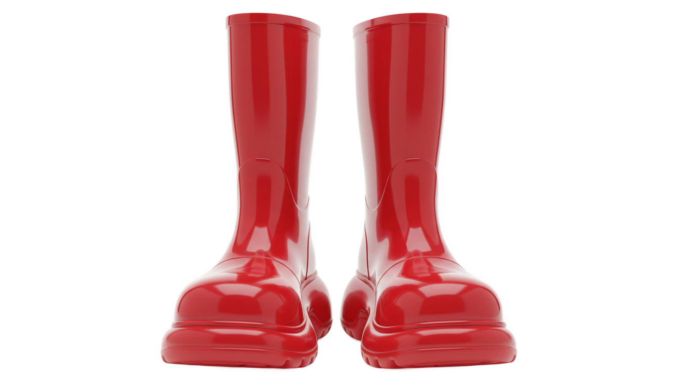 mschf big red boots png PNG transparent background