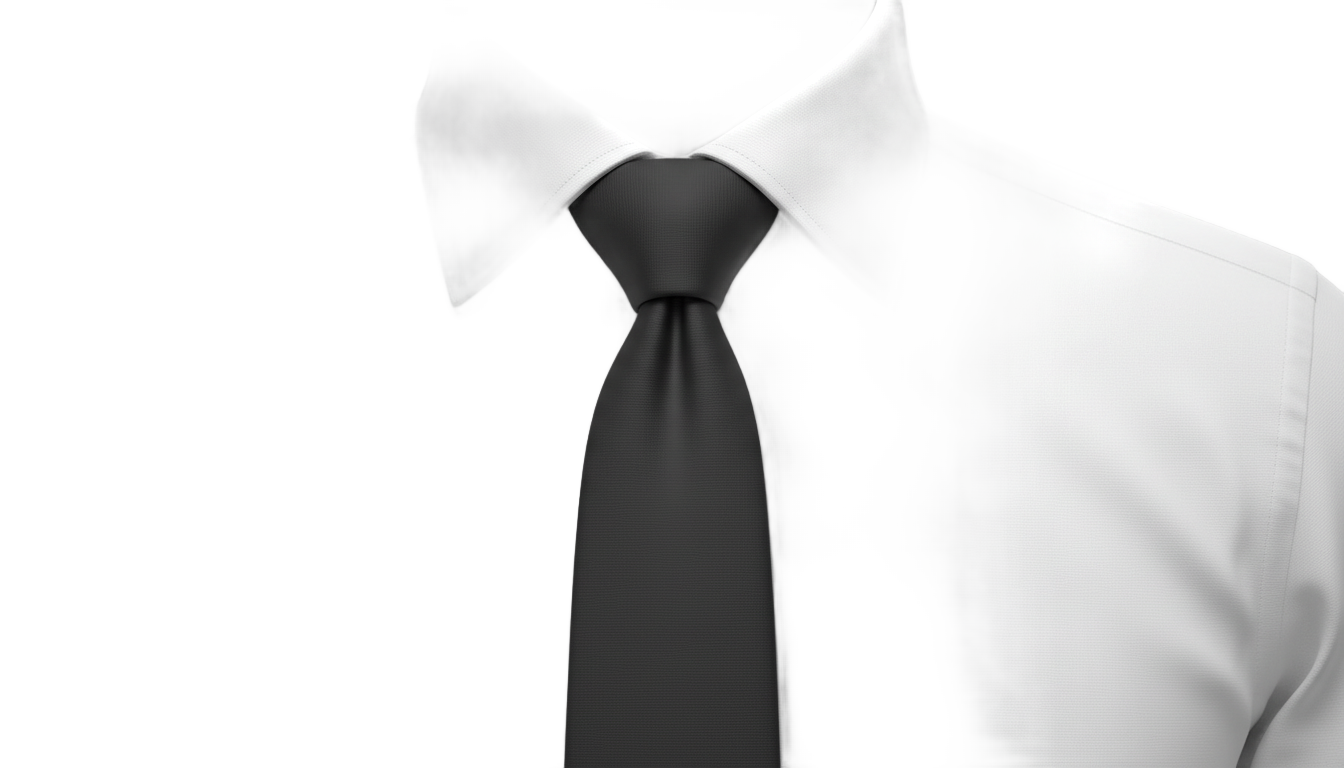white shirt with black tie png PNG transparent background