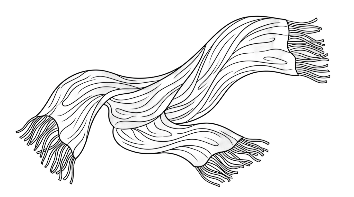 scarf outline png PNG transparent background