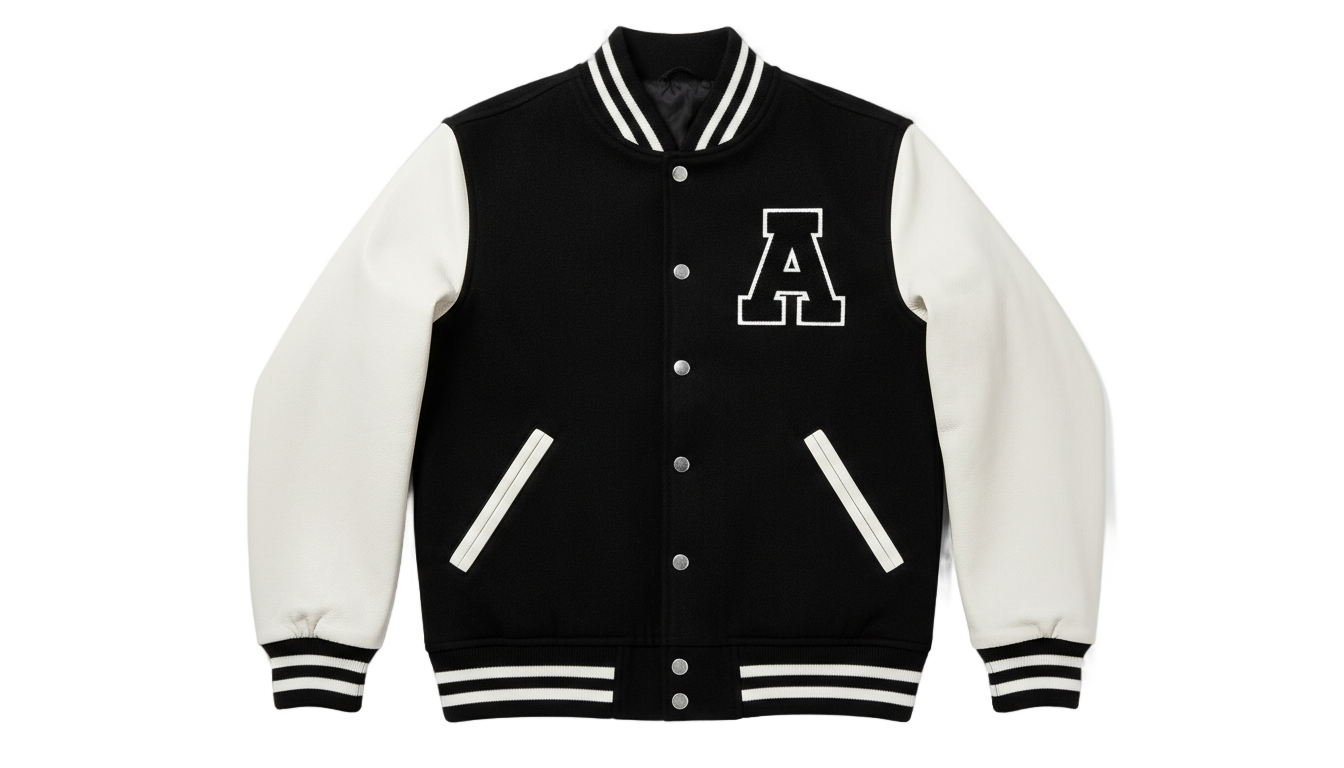 black varsity jacket png PNG transparent background