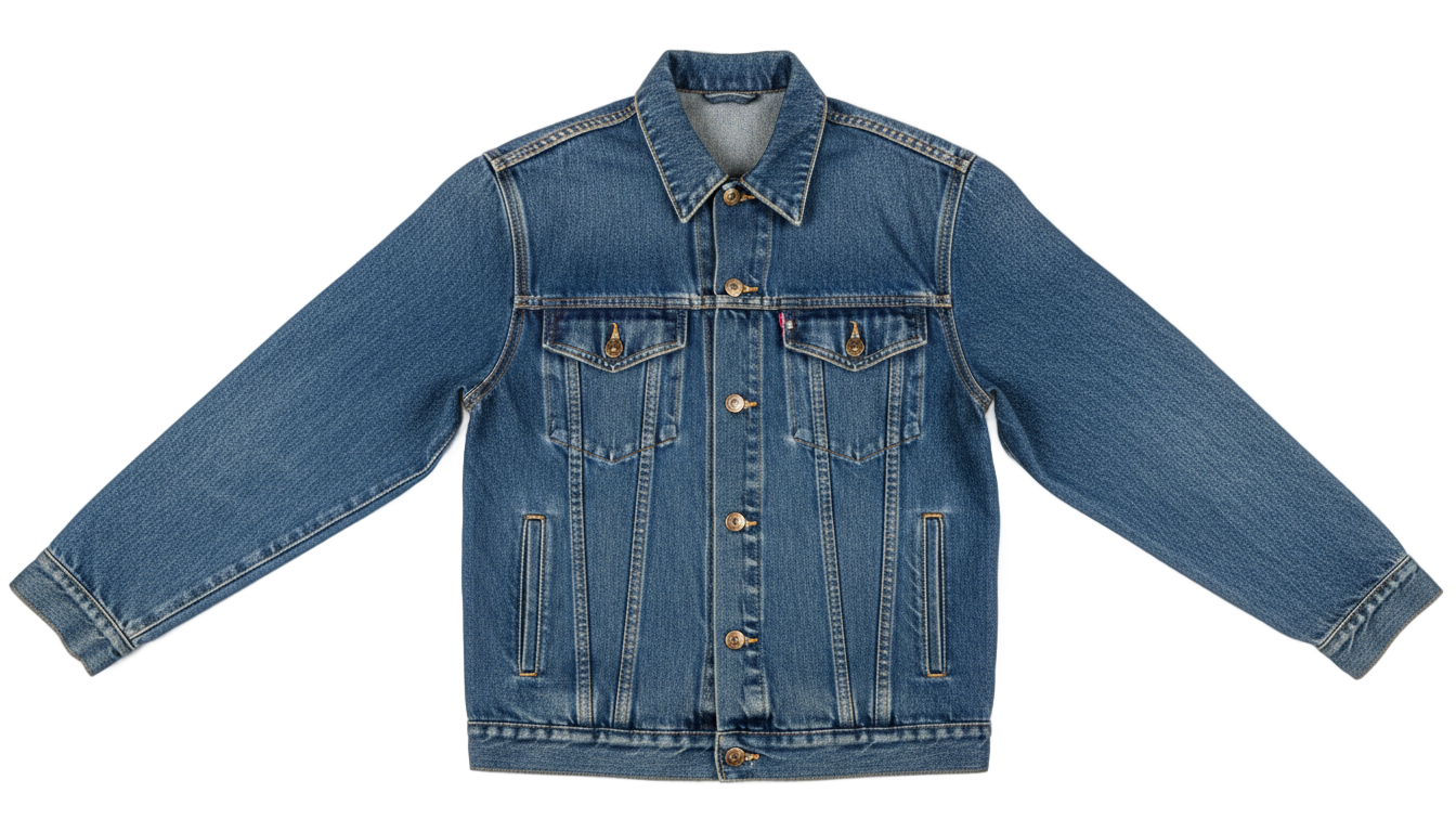 men denim jacket png PNG transparent background
