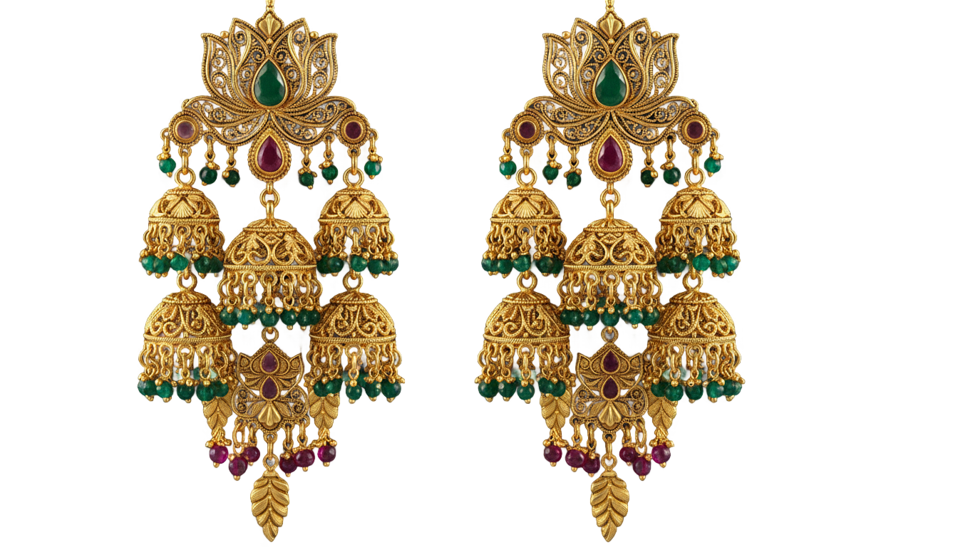 png gold earrings designs with price PNG transparent background