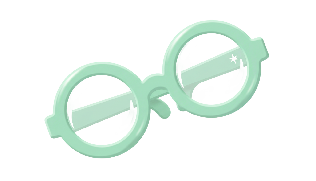 cute glasses png PNG transparent background