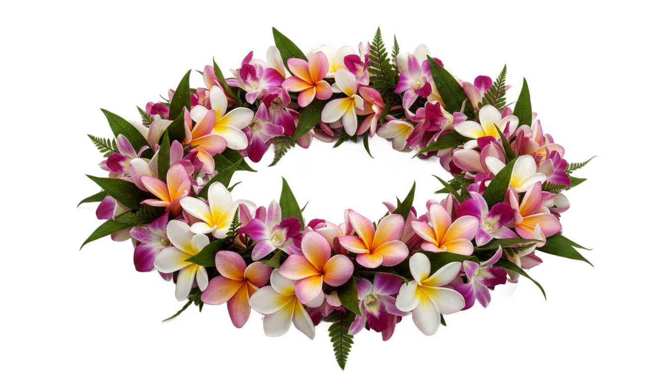 flower necklace hawaii png PNG transparent background