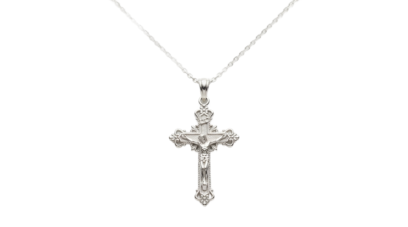 crucifix necklace png PNG transparent background