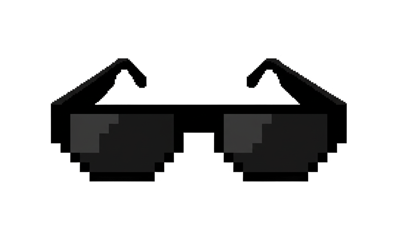 pixelated sunglasses png PNG transparent background