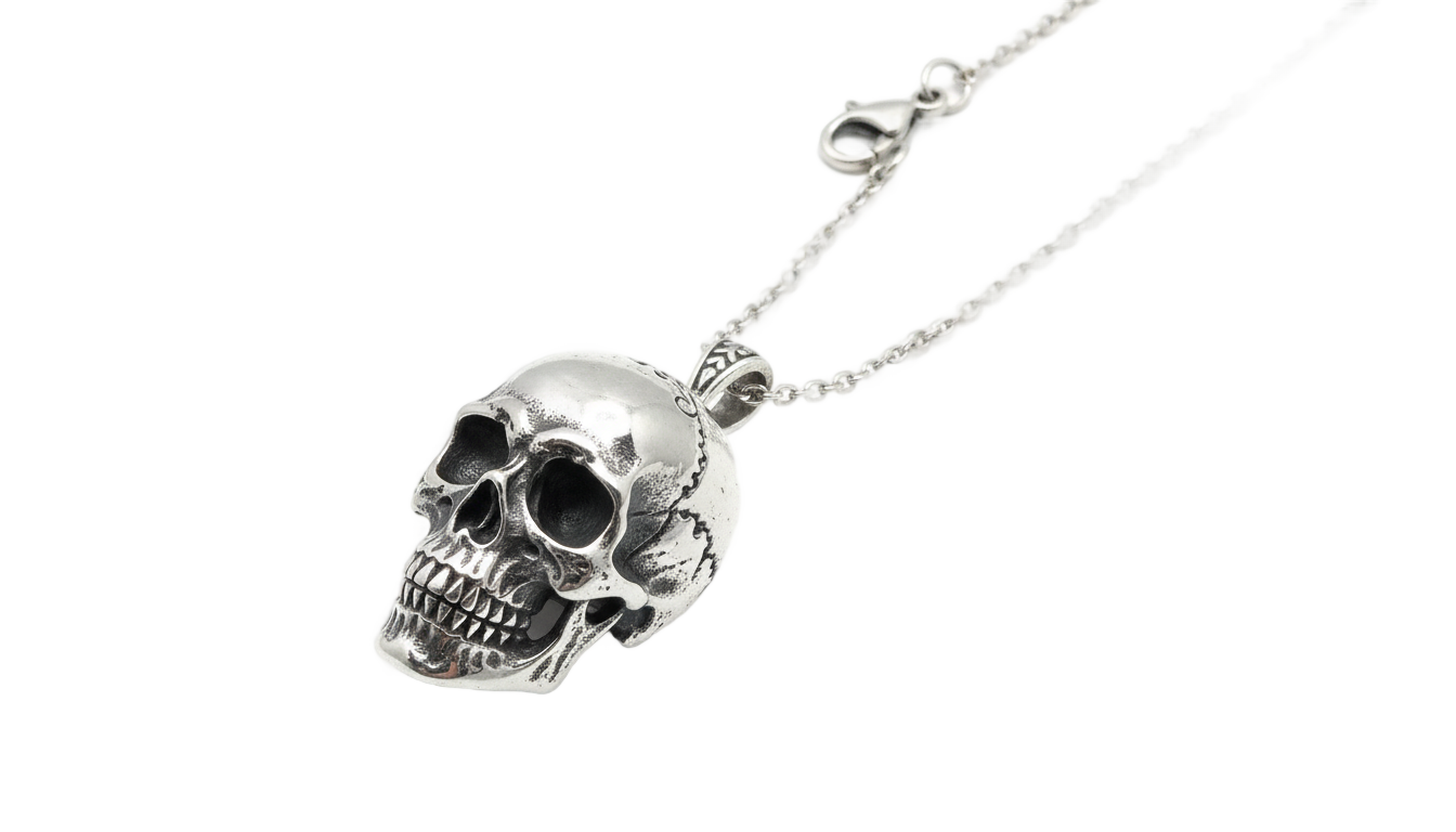 skull necklace png PNG transparent background