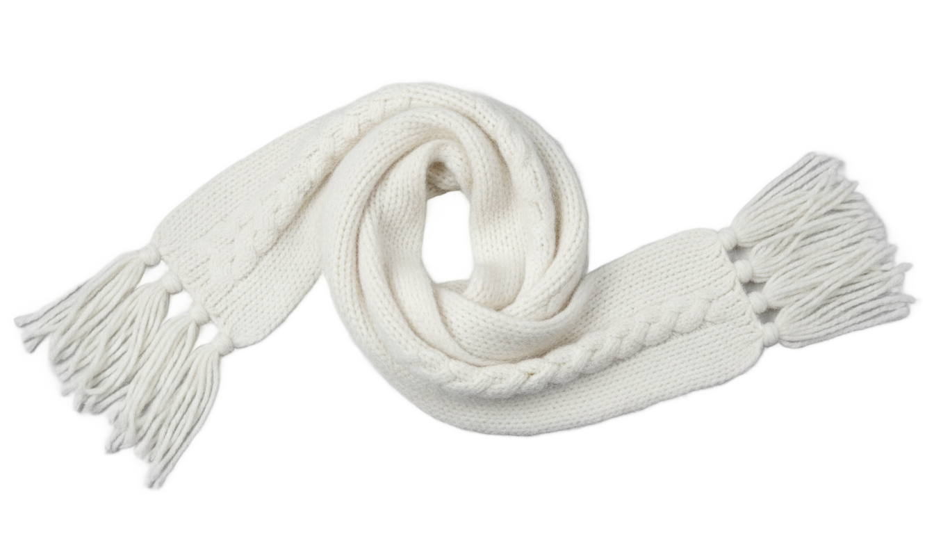 white scarf png PNG transparent background