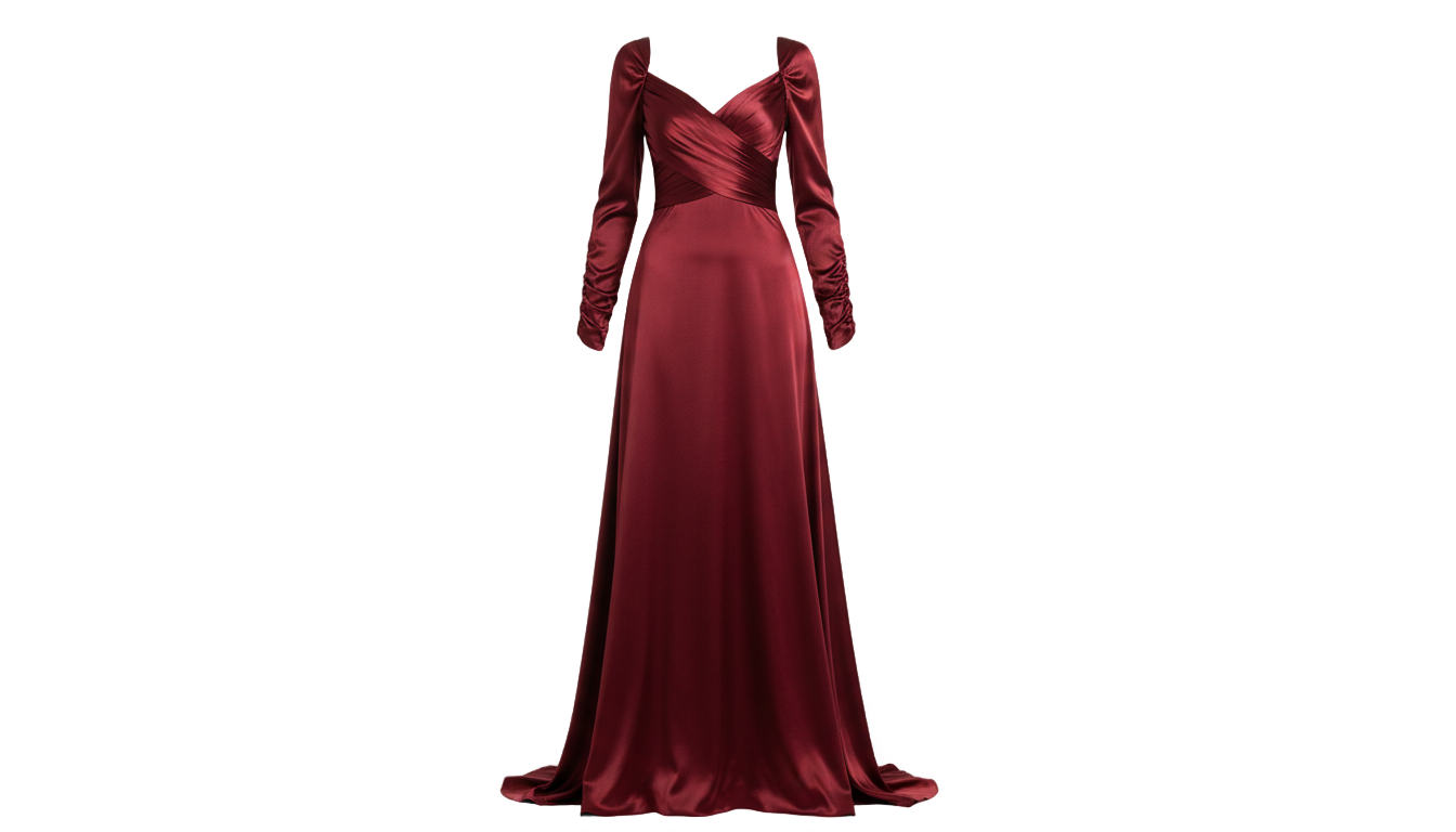 red silk dress png PNG transparent background