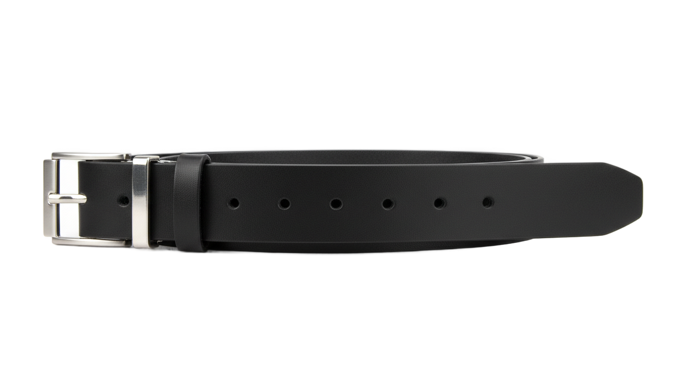 black leather belt png PNG transparent background