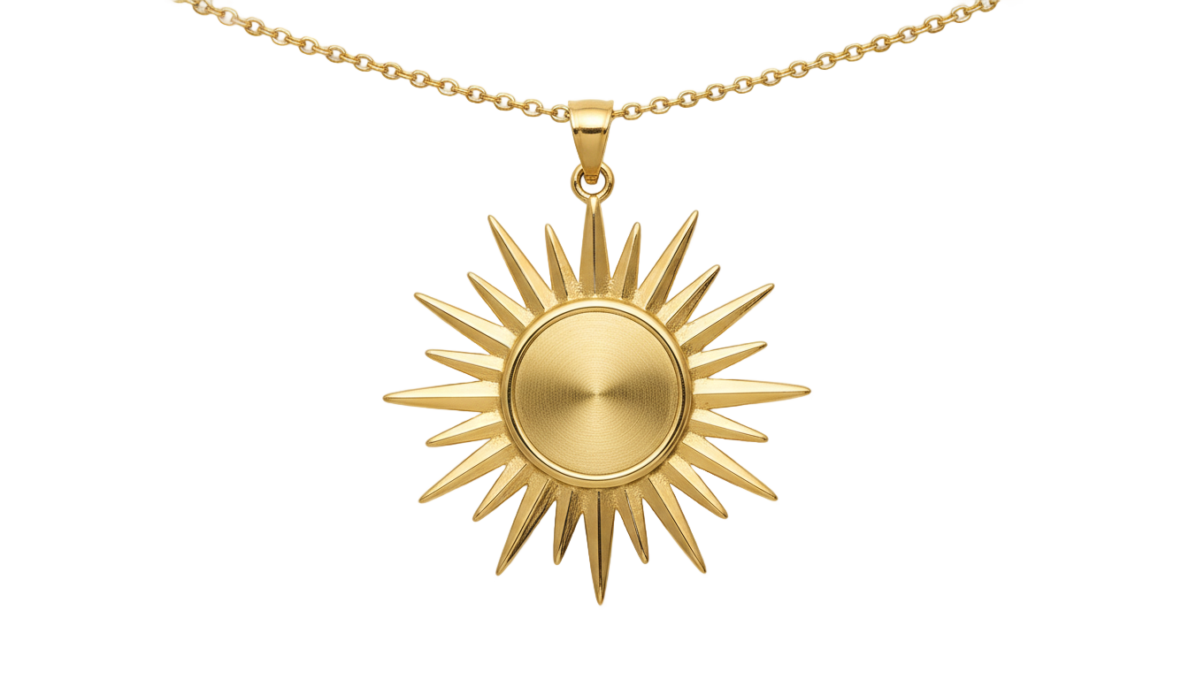 sun necklace png PNG transparent background