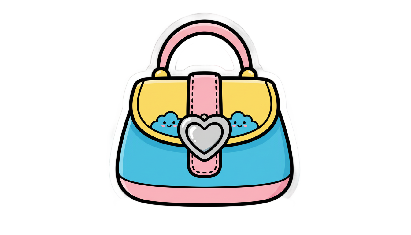 handbag cartoon png PNG transparent background