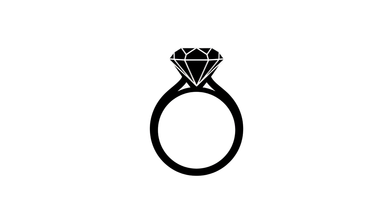 diamond ring silhouette png PNG transparent background