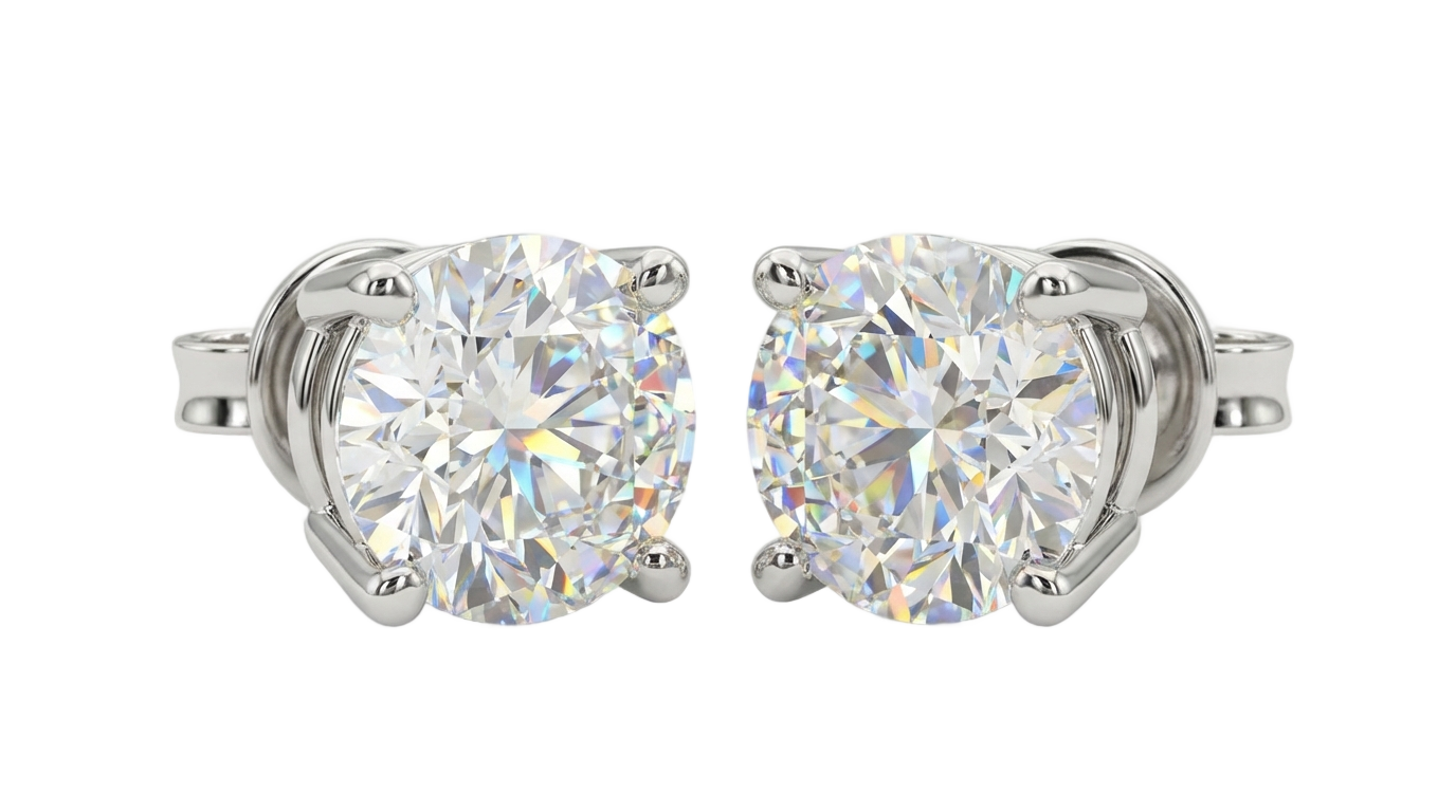 real diamond earrings png PNG transparent background