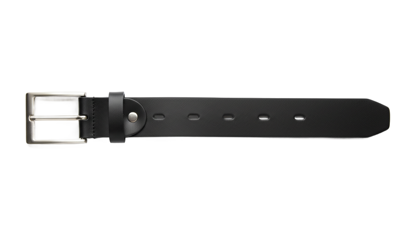 black leather belt png PNG transparent background