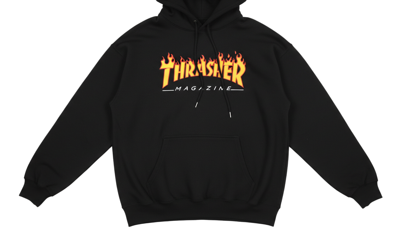 thrasher hoodie png PNG transparent background