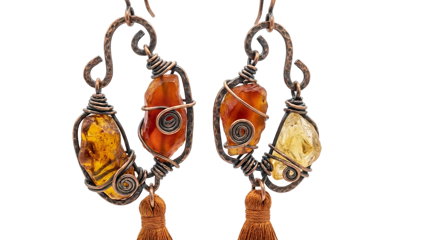 handmade drop earrings png PNG transparent background
