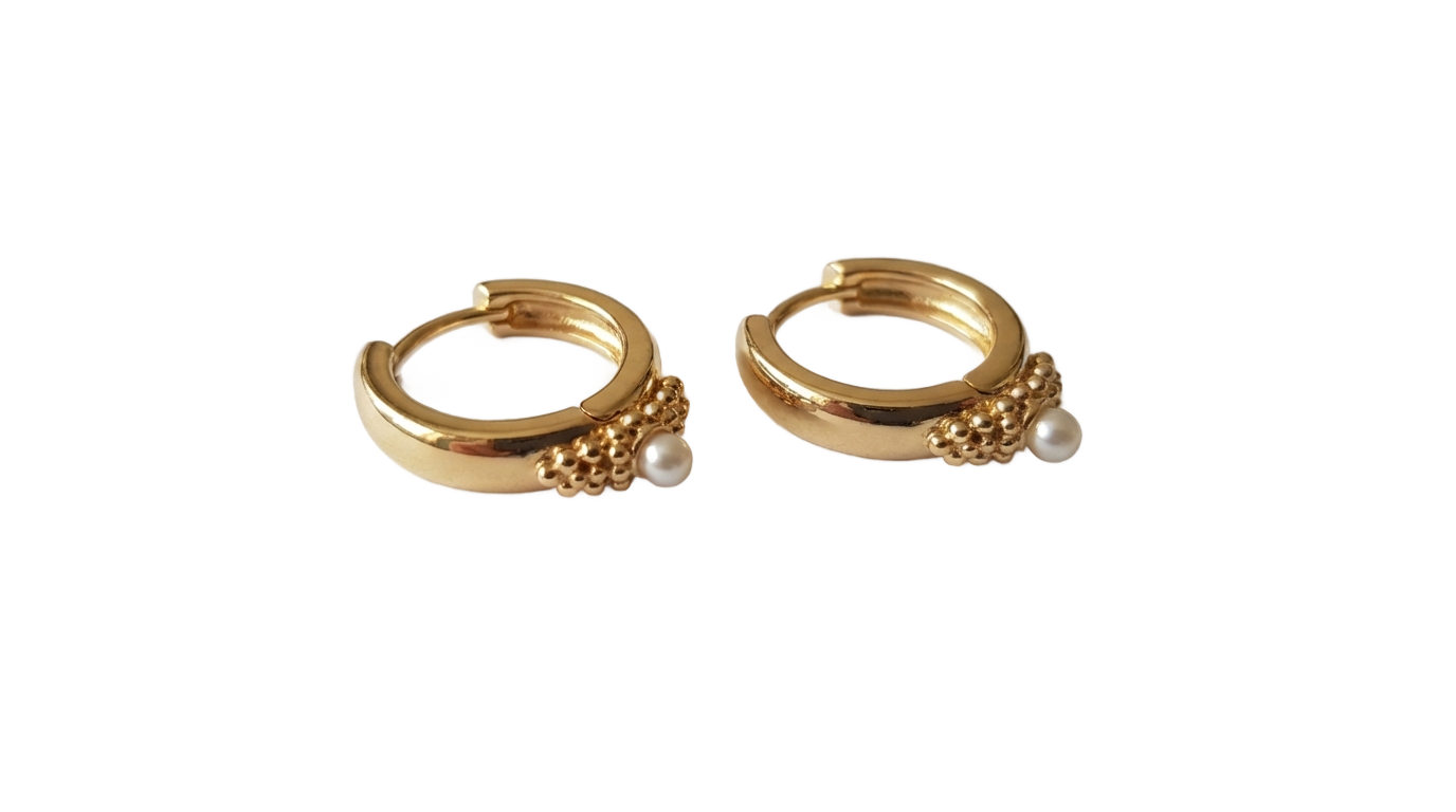 png gold earrings for baby girl PNG transparent background