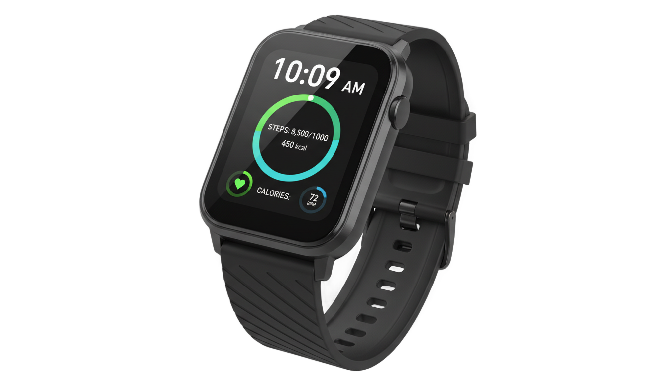black smart watch png PNG transparent background