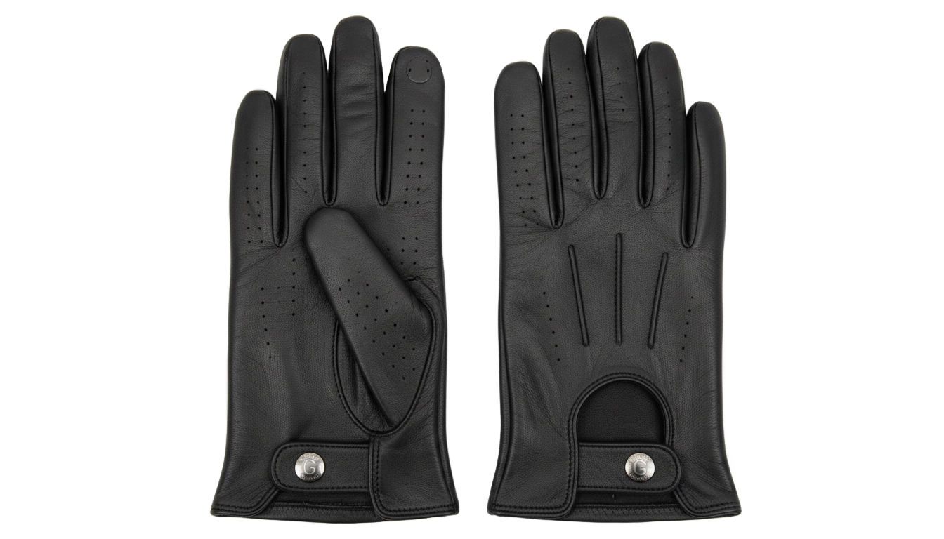 black leather gloves png PNG transparent background