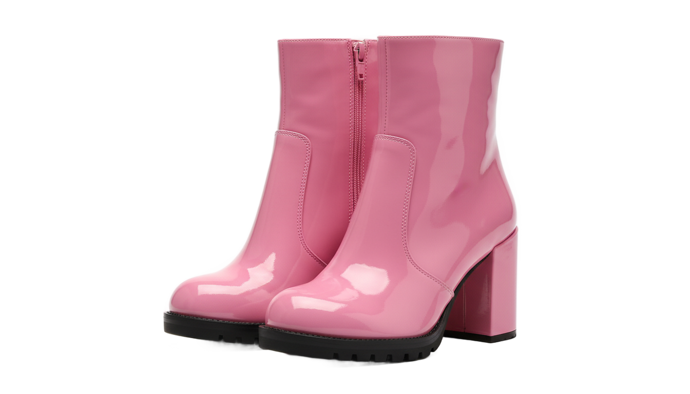 pink boots png PNG transparent background