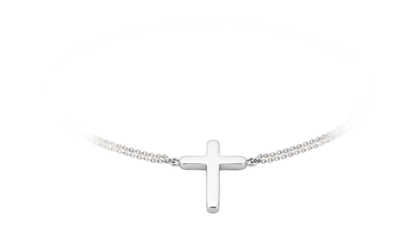 silver cross necklace png PNG transparent background