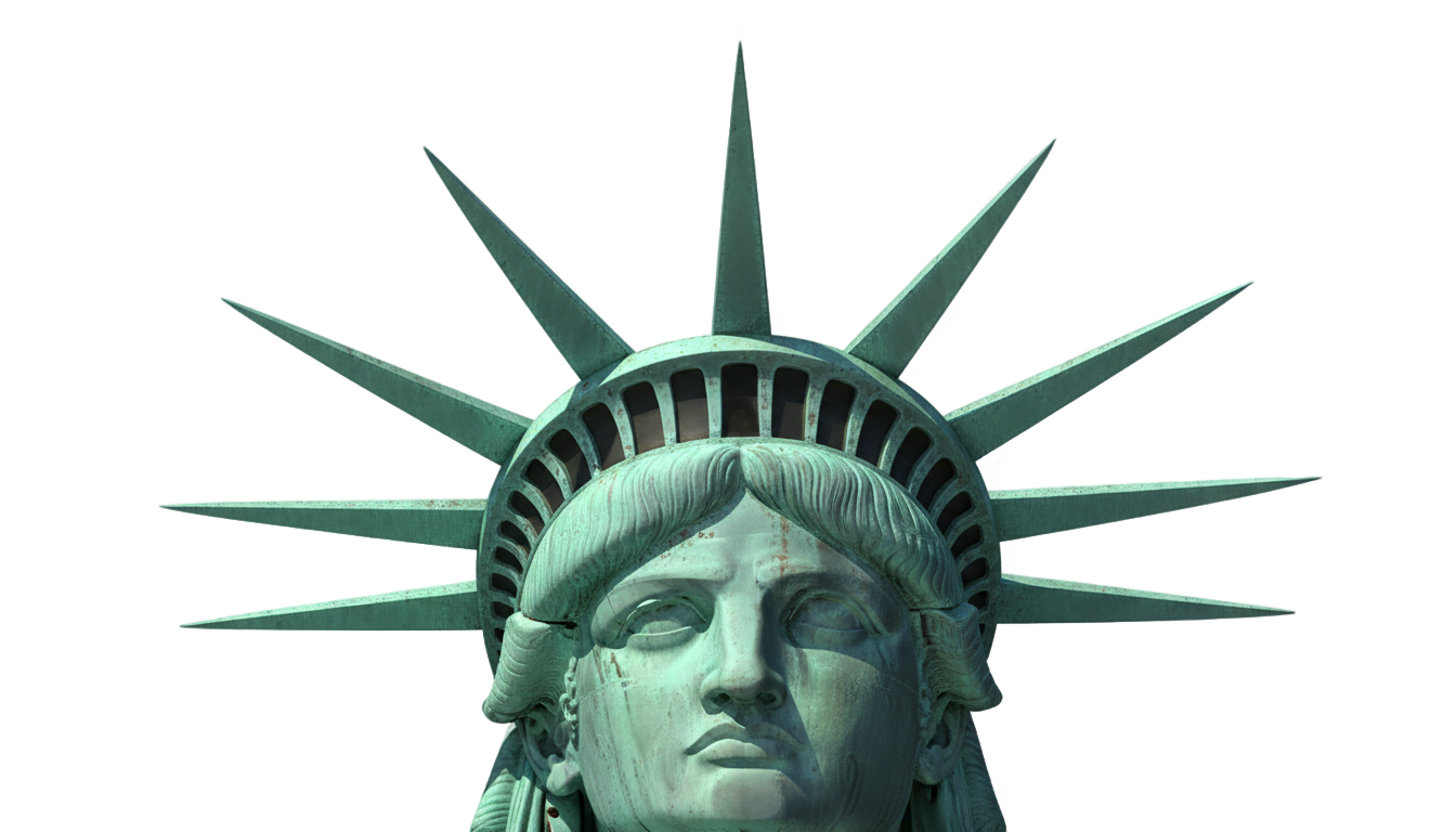 statue of liberty crown png PNG transparent background