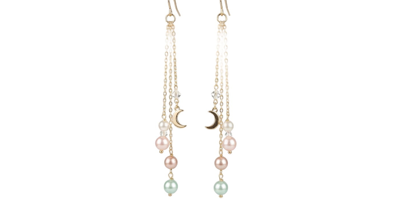 aesthetic earrings png PNG transparent background