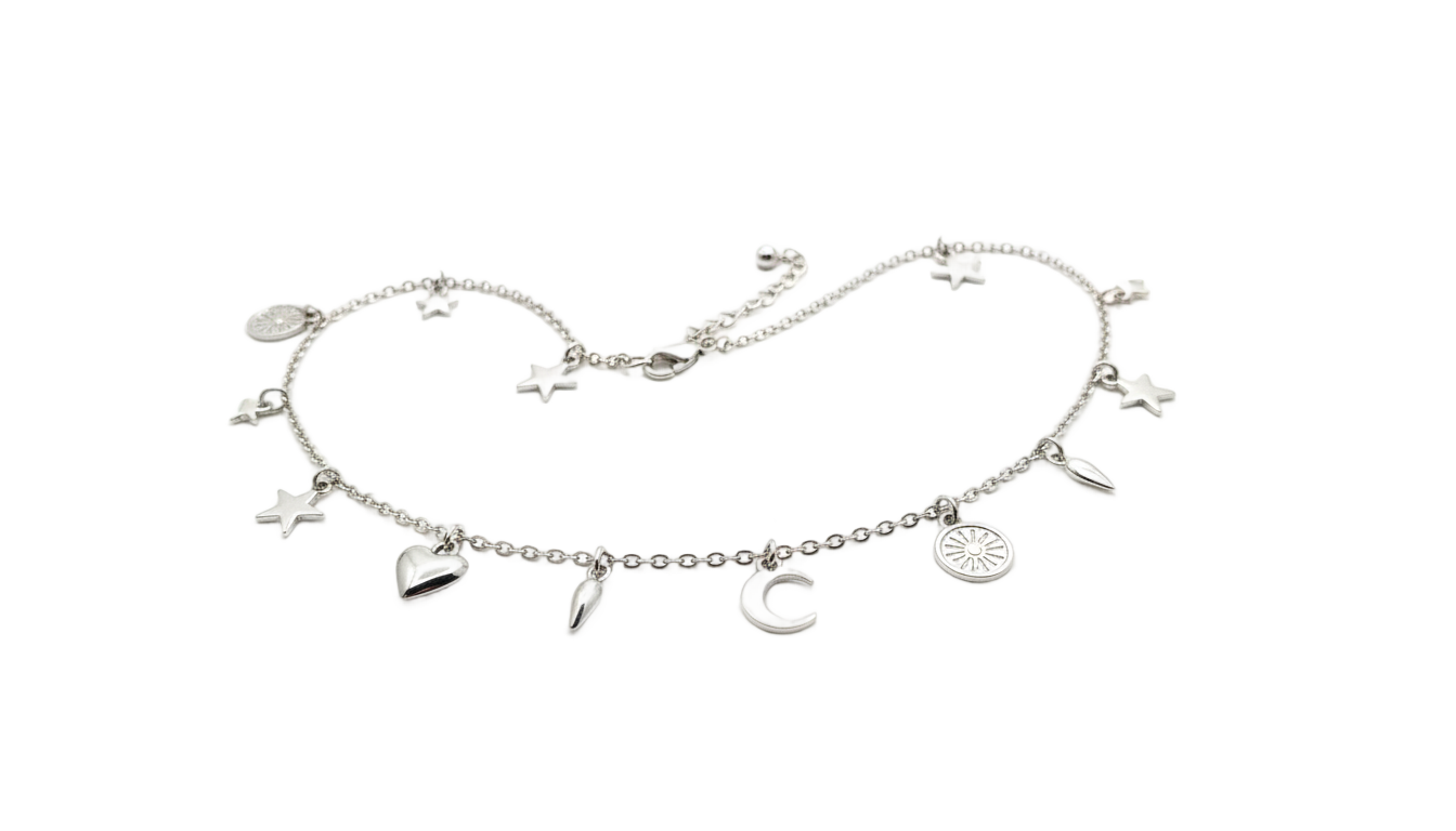 charm necklace png PNG transparent background