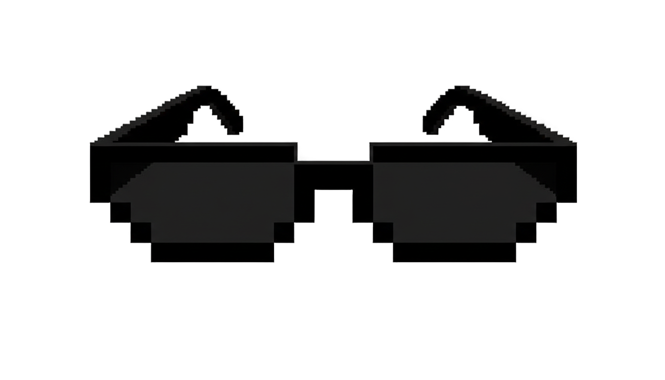 pixelated sunglasses png PNG transparent background