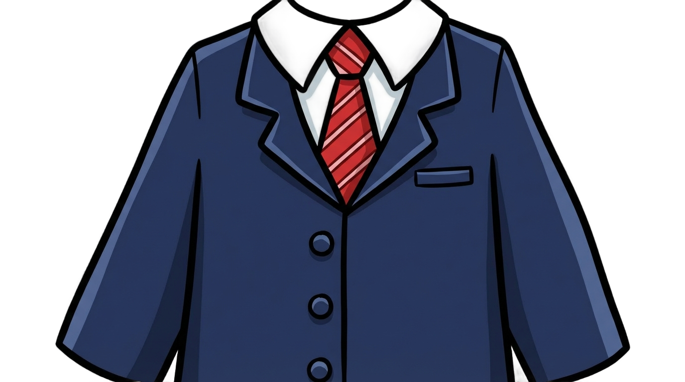 cartoon suit and tie png PNG transparent background