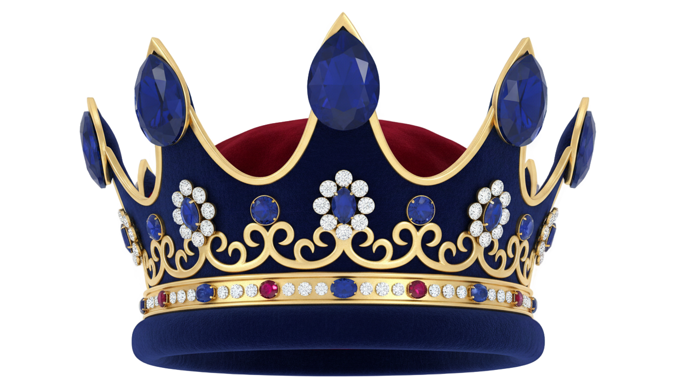 blue crown png PNG transparent background